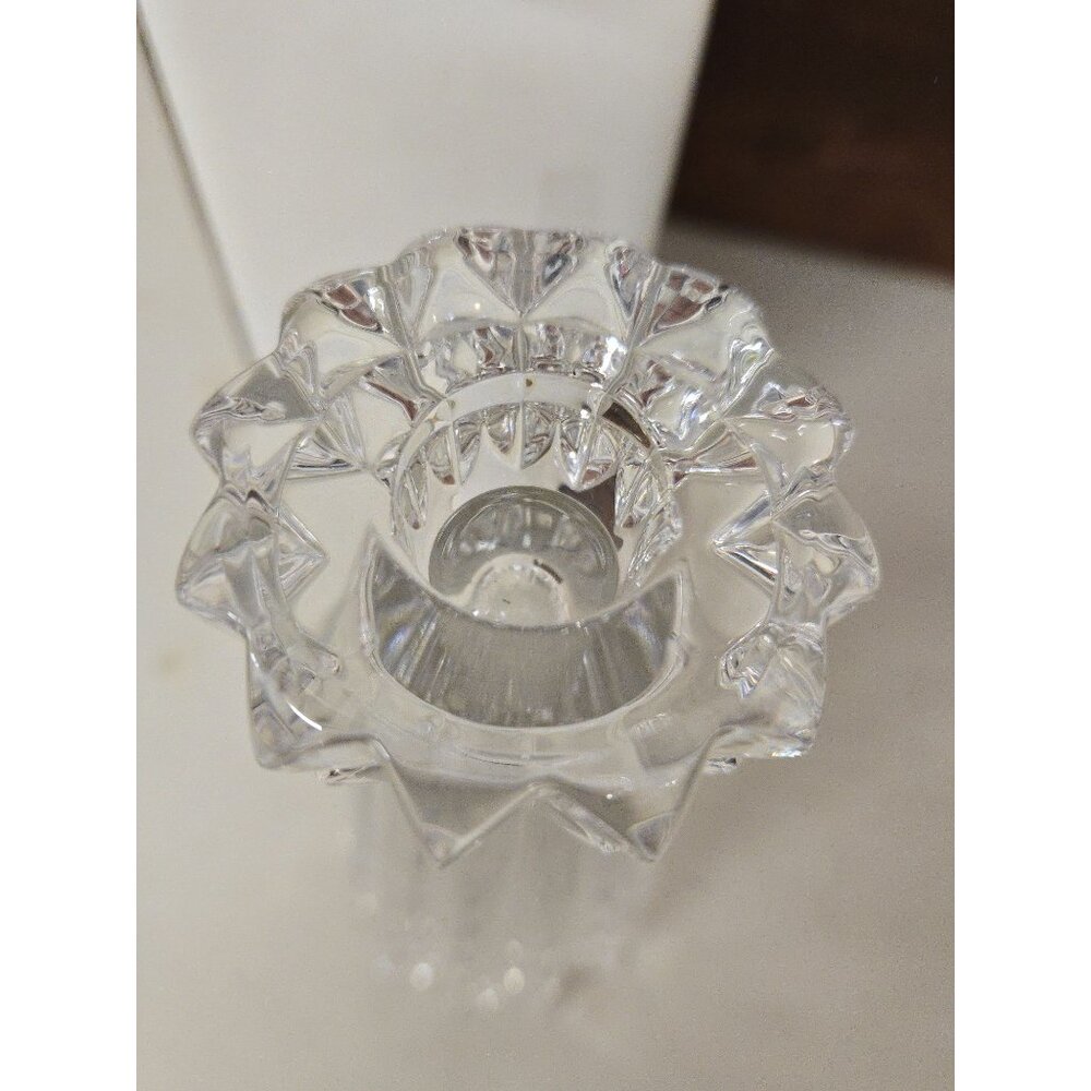 Crystal Candlestick Holder or VaseMade in Germany 7" Style Blossom - Picture 3 of 7